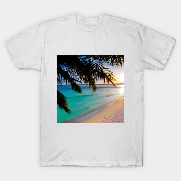 Sunrise Beach T-Shirt by SmartPufferFish